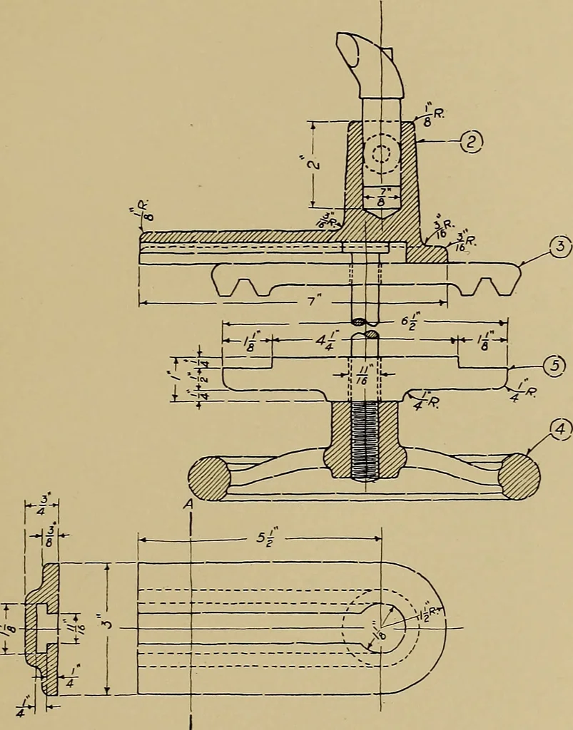 An illustration from Mechanical drawing for trade schools, 1909, leaf 80