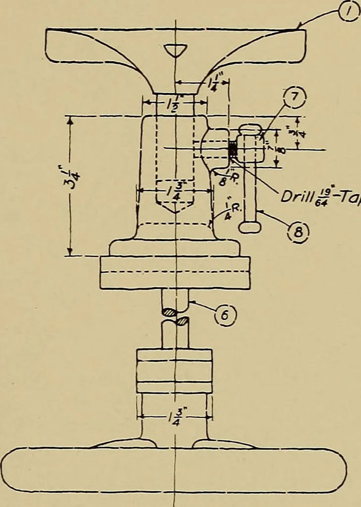 An illustration from Mechanical drawing for trade schools, 1909, leaf 80