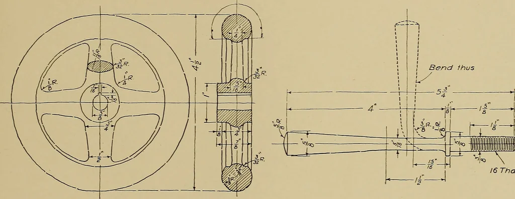 An illustration from Mechanical drawing for trade schools, 1909, leaf 82