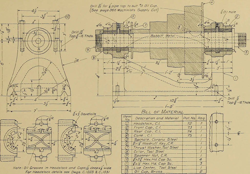 An illustration from Mechanical drawing for trade schools, 1909, leaf 90