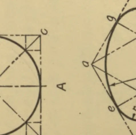An illustration from Mechanical drawing problems, 1917, leaf 124