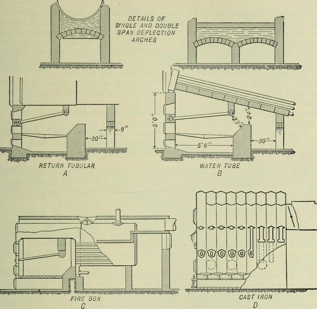 An illustration from Mechanical equipment of buildings; a reference book for engineers and architects, 1916, leaf 106