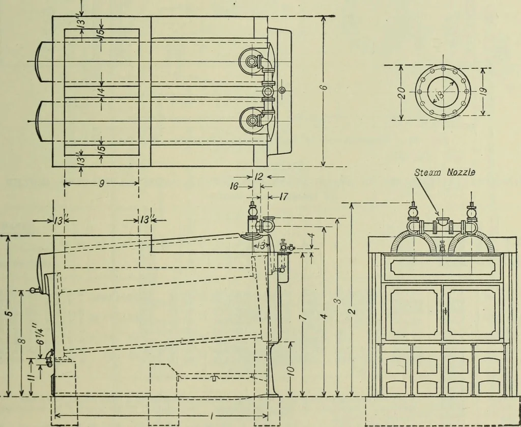 An illustration from Mechanical equipment of buildings; a reference book for engineers and architects, 1916, leaf 130