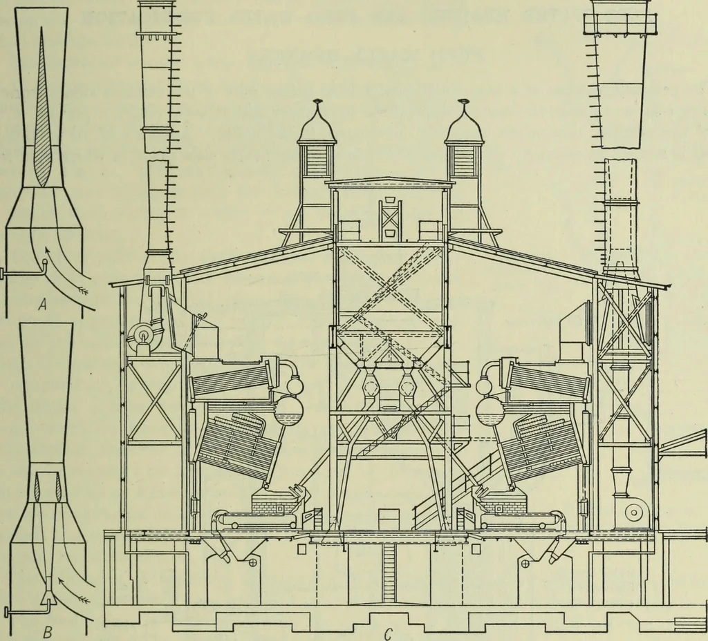 An illustration from Mechanical equipment of buildings; a reference book for engineers and architects, 1916, leaf 222