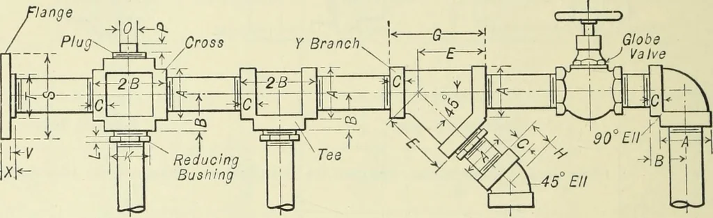 An illustration from Mechanical equipment of buildings; a reference book for engineers and architects, 1916, leaf 503