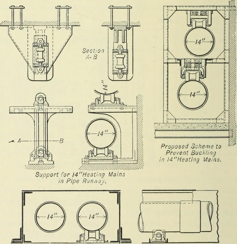 An illustration from Mechanical equipment of buildings; a reference book for engineers and architects, 1916, leaf 545