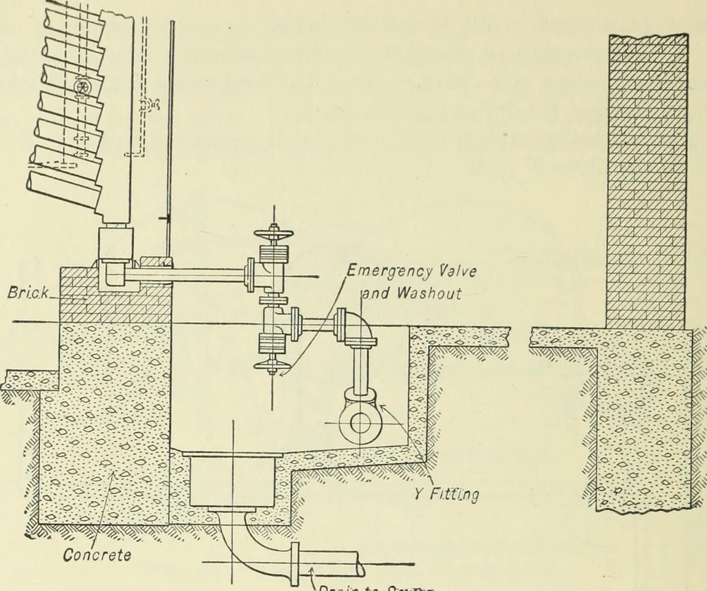 An illustration from Mechanical equipment of buildings; a reference book for engineers and architects, 1916, leaf 571