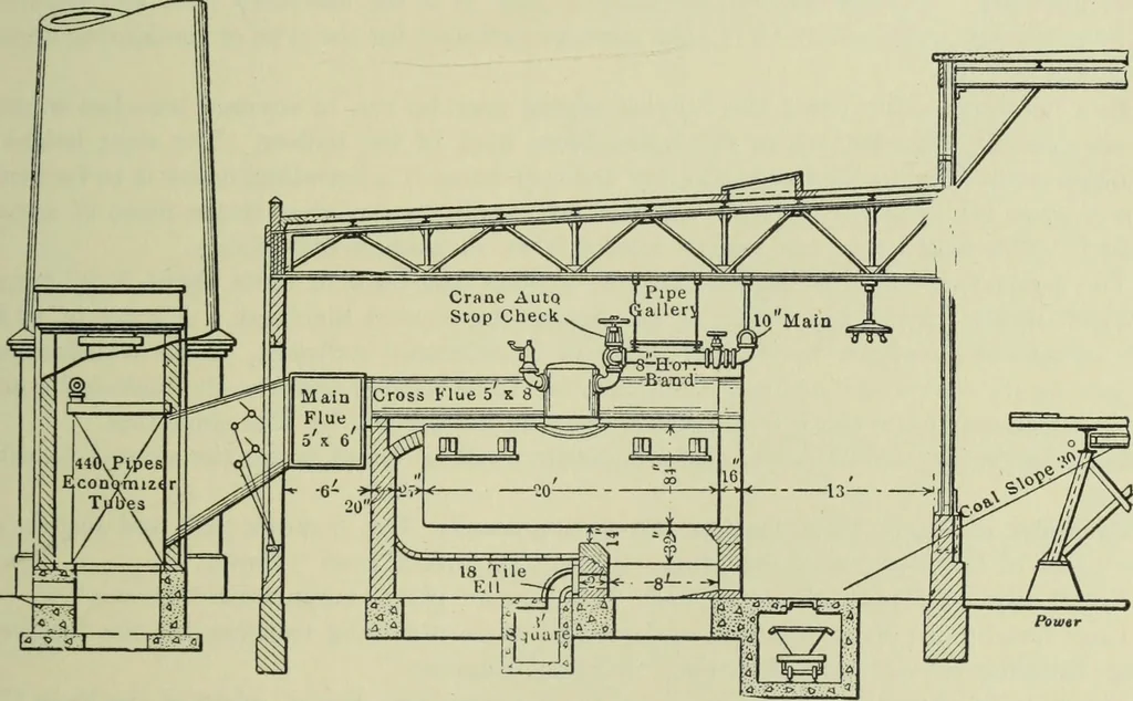 An illustration from Mechanical equipment of buildings; a reference book for engineers and architects, 1916, leaf 604