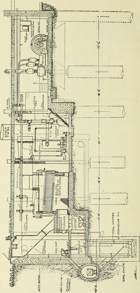 An illustration from Mechanical equipment of buildings; a reference book for engineers and architects, 1916, leaf 617