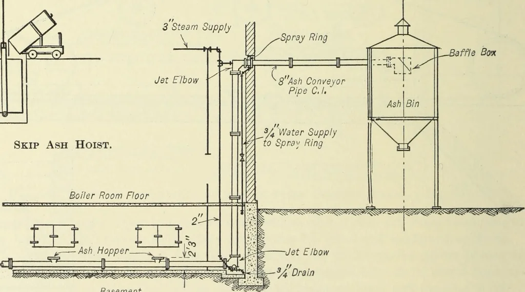 An illustration from Mechanical equipment of buildings; a reference book for engineers and architects, 1916, leaf 653
