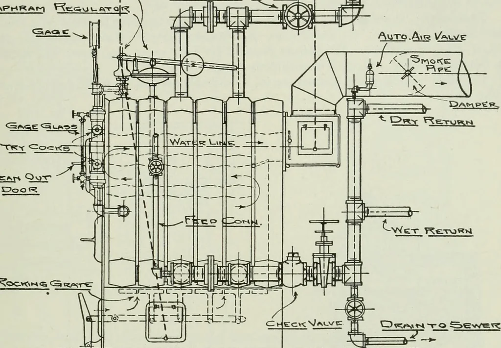 An illustration from Mechanical equipment of buildings; a reference book for engineers and architects, 1916, leaf 168
