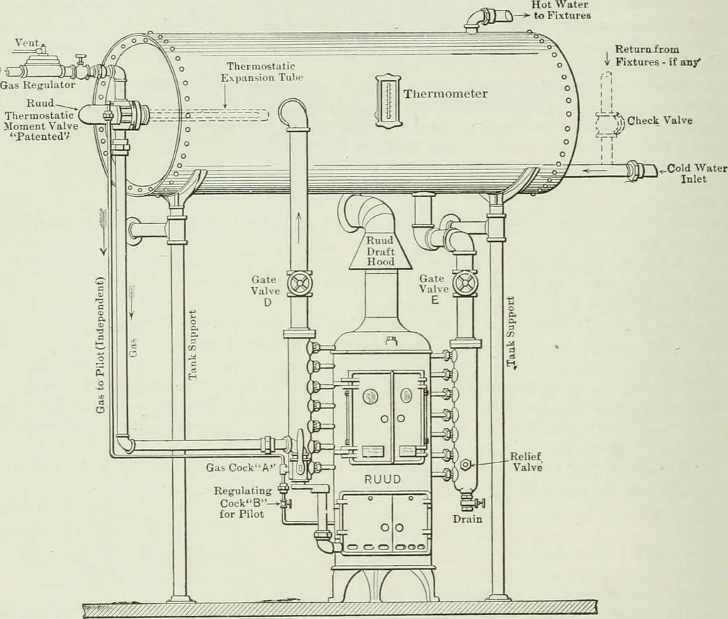 An illustration from Mechanical equipment of buildings; a reference book for engineers and architects, 1916, leaf 185
