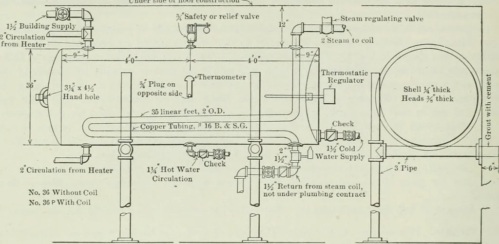 An illustration from Mechanical equipment of buildings; a reference book for engineers and architects, 1916, leaf 189