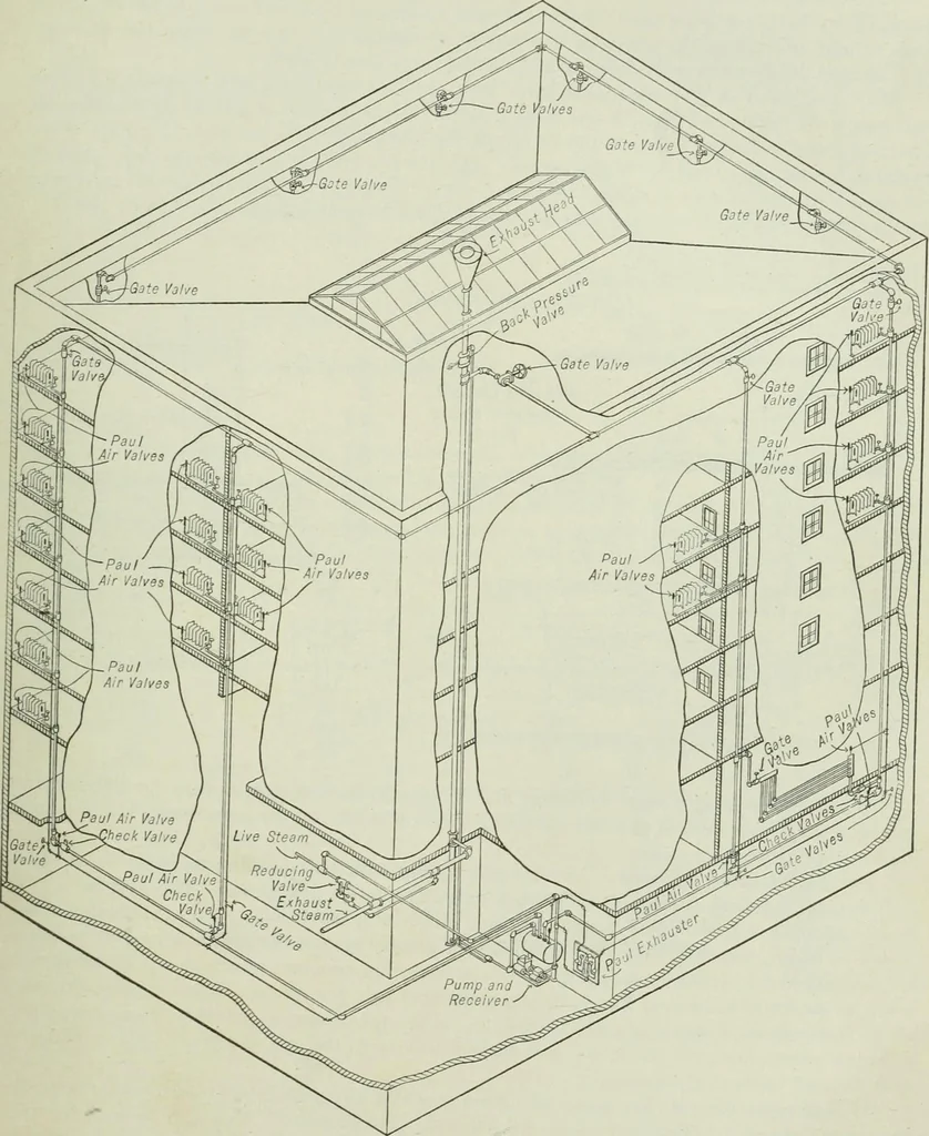 An illustration from Mechanical equipment of buildings; a reference book for engineers and architects, 1916, leaf 206
