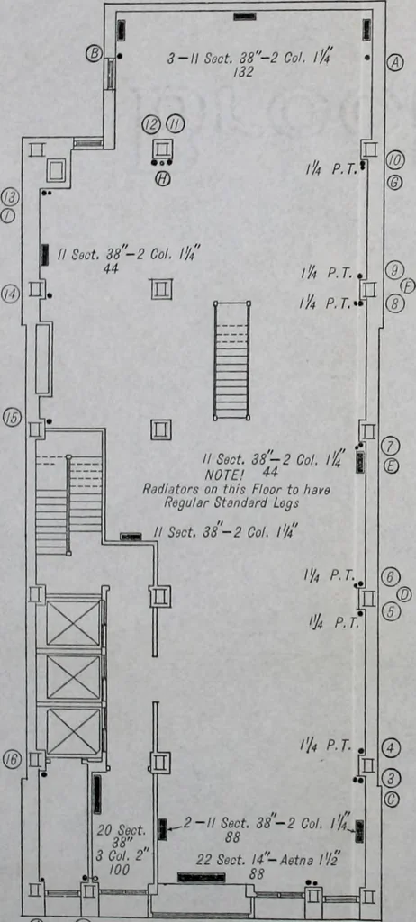 An illustration from Mechanical equipment of buildings; a reference book for engineers and architects, 1916, leaf 257