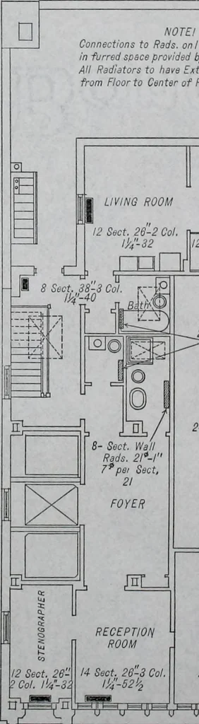 An illustration from Mechanical equipment of buildings; a reference book for engineers and architects, 1916, leaf 257