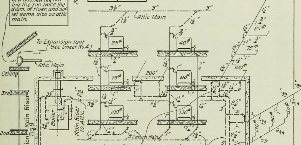 An illustration from Mechanical equipment of buildings; a reference book for engineers and architects, 1916, leaf 264