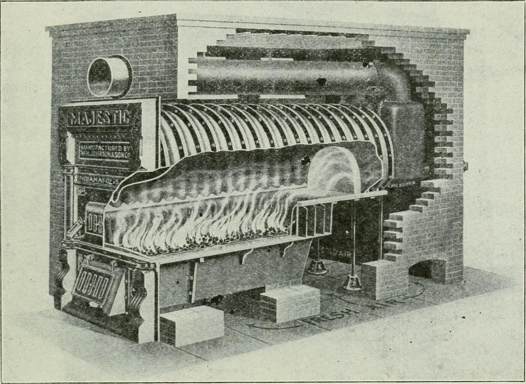 An illustration from Mechanical equipment of buildings; a reference book for engineers and architects, 1916, leaf 338