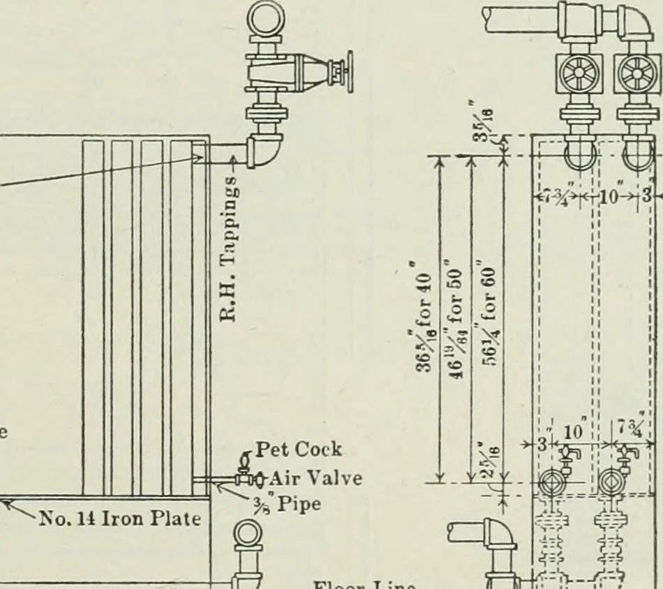 An illustration from Mechanical equipment of buildings; a reference book for engineers and architects, 1916, leaf 384