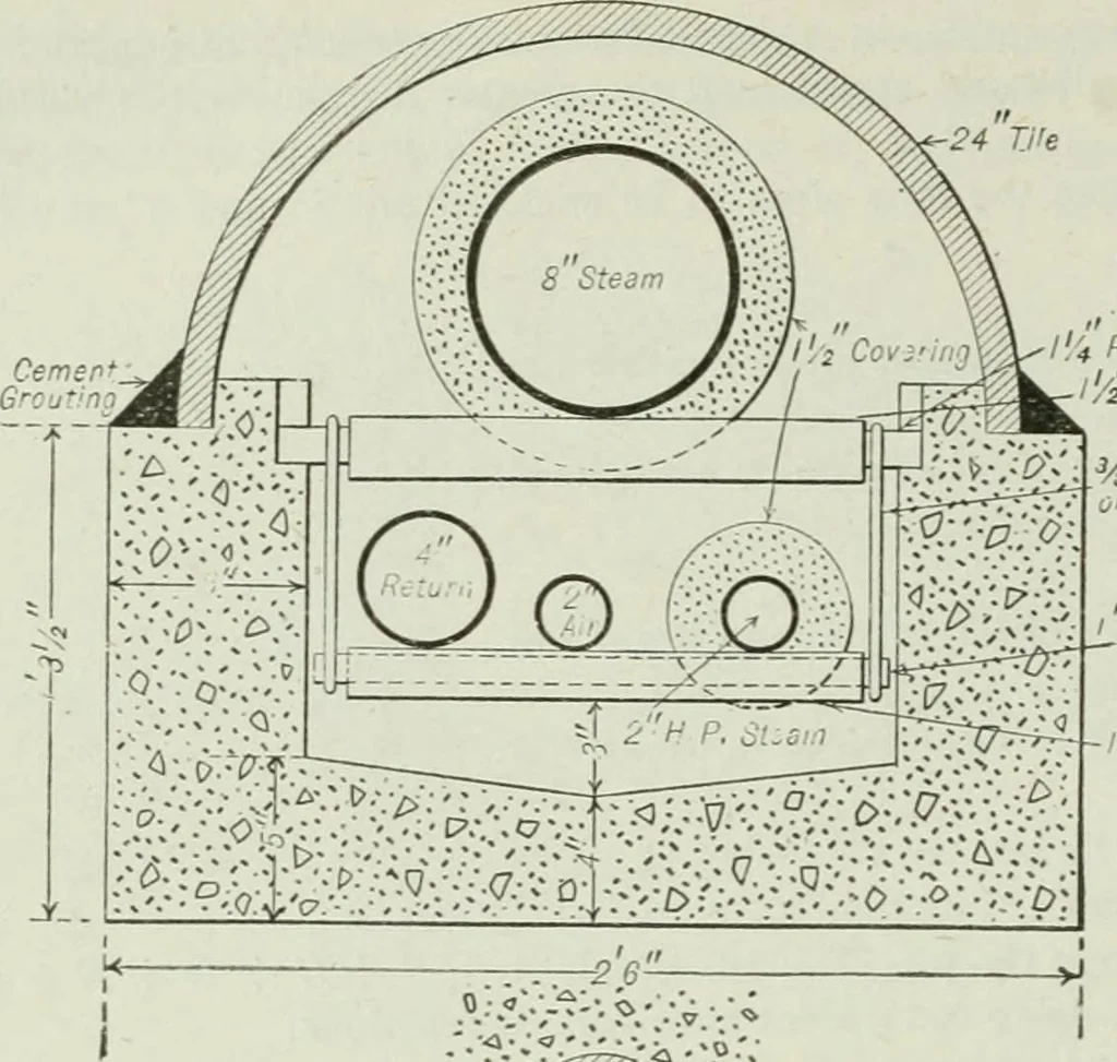 An illustration from Mechanical equipment of buildings; a reference book for engineers and architects, 1916, leaf 531