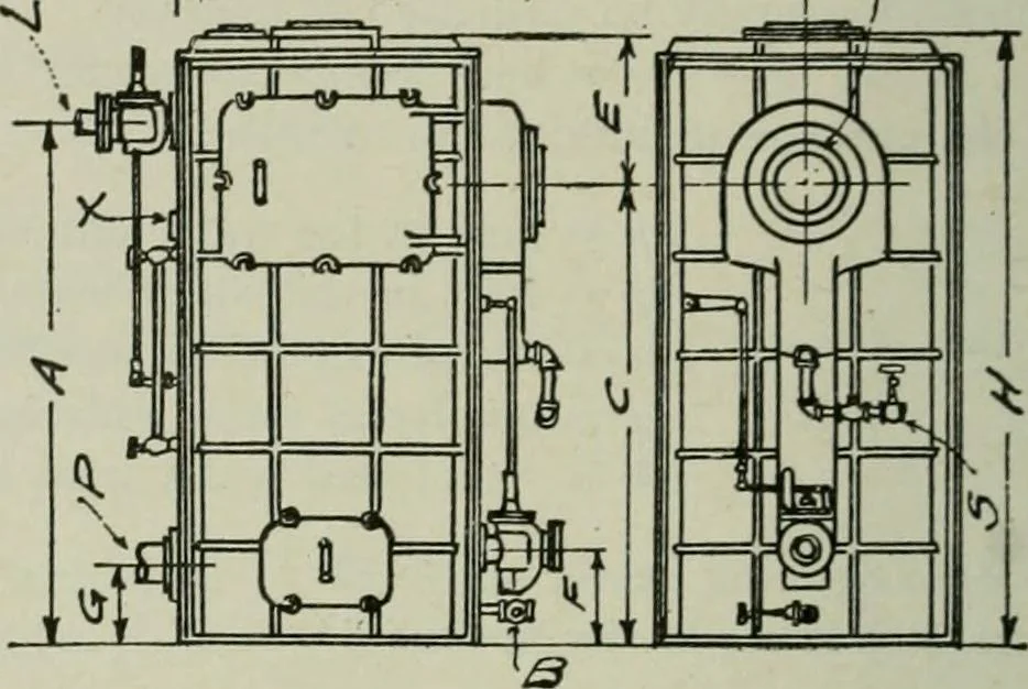 An illustration from Mechanical equipment of buildings; a reference book for engineers and architects, 1916, leaf 235