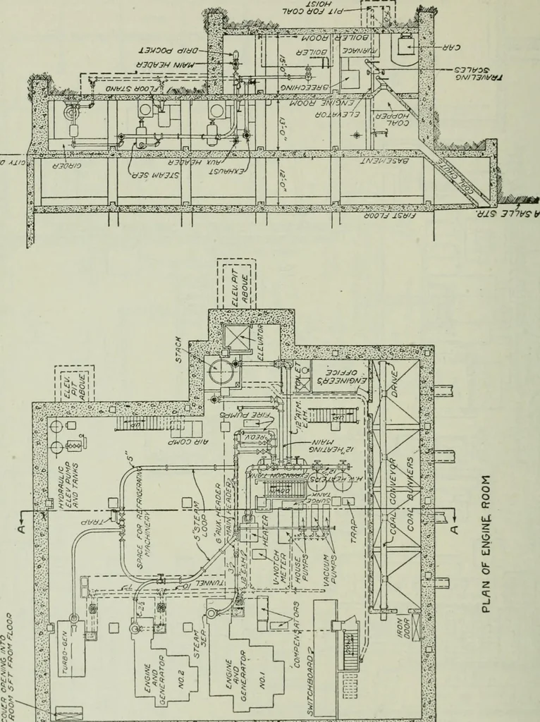 An illustration from Mechanical equipment of buildings; a reference book for engineers and architects, 1916, leaf 603