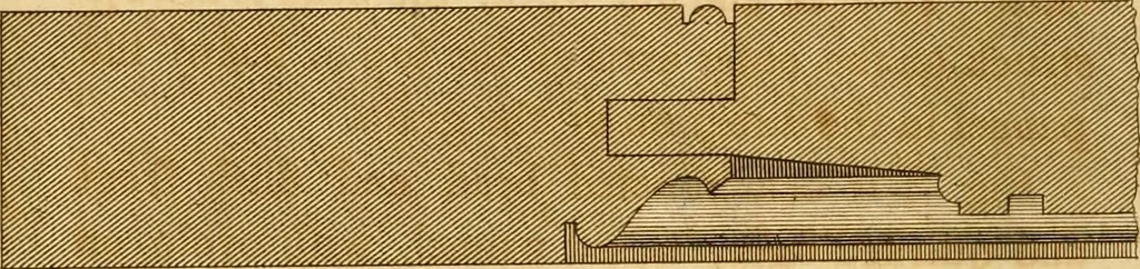 An illustration from Mechanical exercises, or, The elements and practice of carpentry, joinery, bricklaying, masonry, slating, plastering, painting, smithing, and turning, 1812, leaf 223