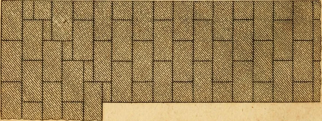 An illustration from Mechanical exercises, or, The elements and practice of carpentry, joinery, bricklaying, masonry, slating, plastering, painting, smithing, and turning, 1812, leaf 323