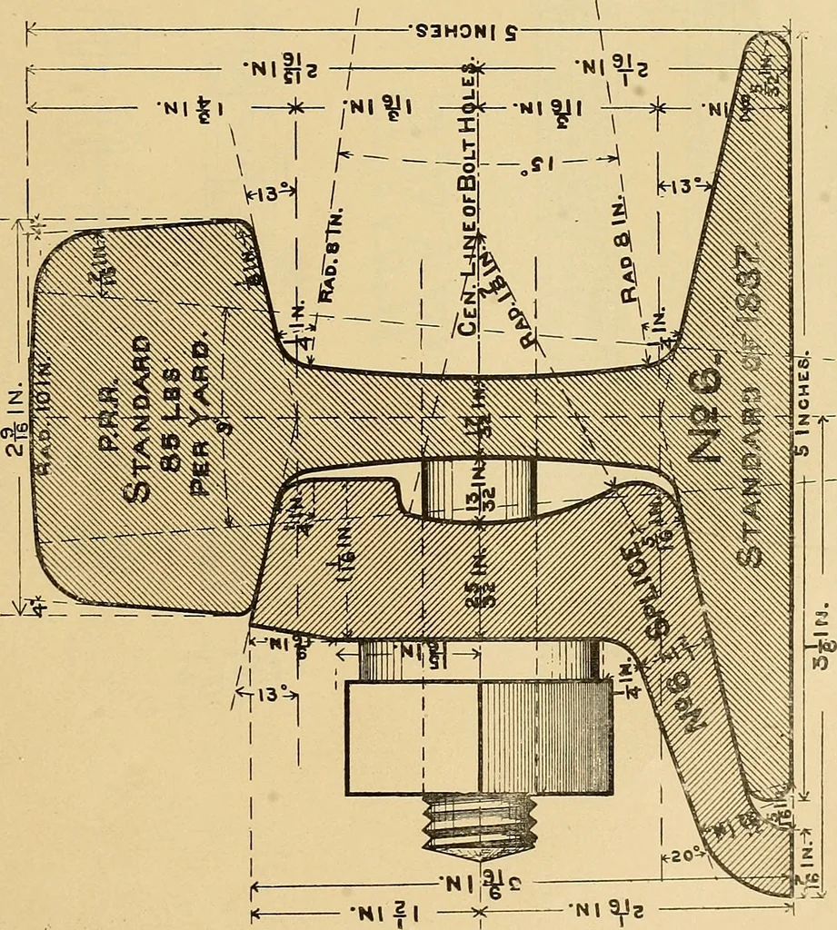 An illustration from Mechanical graphics. An educational course on the theory and practice of mechanical drawing, 1890, leaf 24
