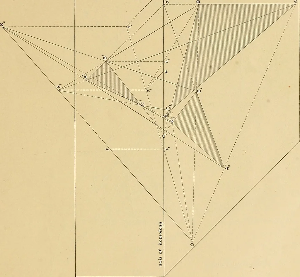 An illustration from Mechanical graphics. An educational course on the theory and practice of mechanical drawing, 1890, leaf 46