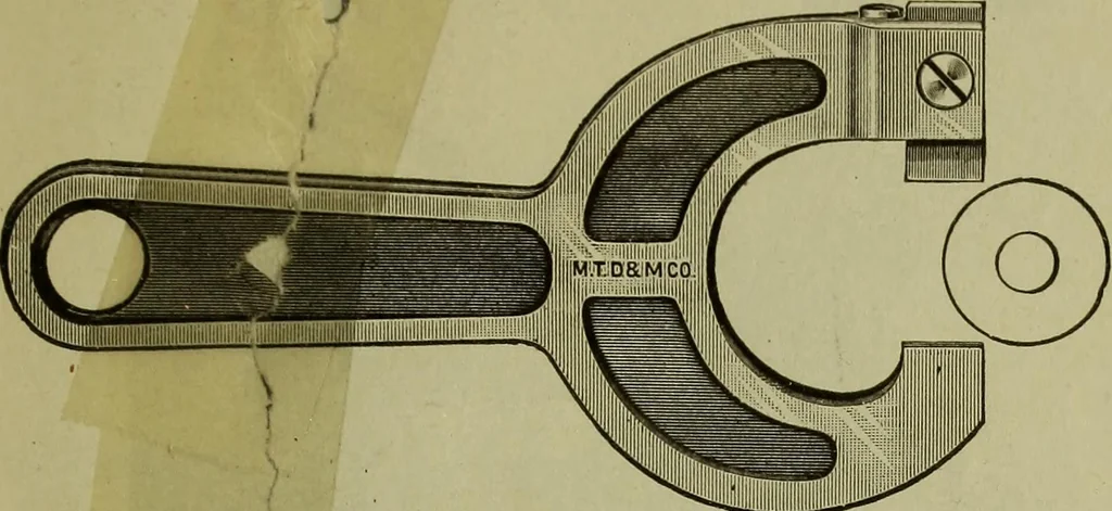 An illustration from The mechanical index, 1904. A complete index to the names and addresses of all manufacturers in the United States of mechanical appliances, machinery and tools operated by steam, electricity, water, hand or foot power, 1904, leaf 10