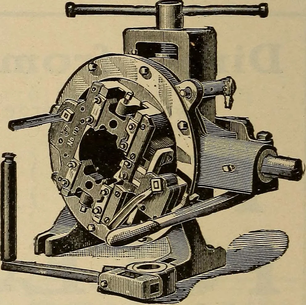 An illustration from The mechanical index, 1904. A complete index to the names and addresses of all manufacturers in the United States of mechanical appliances, machinery and tools operated by steam, electricity, water, hand or foot power, 1904, leaf 1007