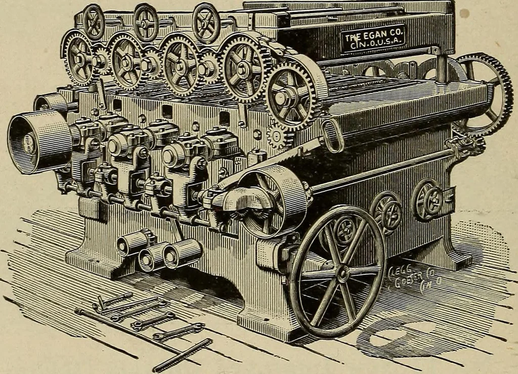 An illustration from The mechanical index, 1904. A complete index to the names and addresses of all manufacturers in the United States of mechanical appliances, machinery and tools operated by steam, electricity, water, hand or foot power, 1904, leaf 1011