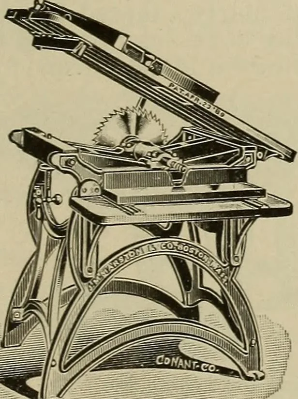 An illustration from The mechanical index, 1904. A complete index to the names and addresses of all manufacturers in the United States of mechanical appliances, machinery and tools operated by steam, electricity, water, hand or foot power, 1904, leaf 1026