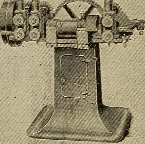 An illustration from The mechanical index, 1904. A complete index to the names and addresses of all manufacturers in the United States of mechanical appliances, machinery and tools operated by steam, electricity, water, hand or foot power, 1904, leaf 1033