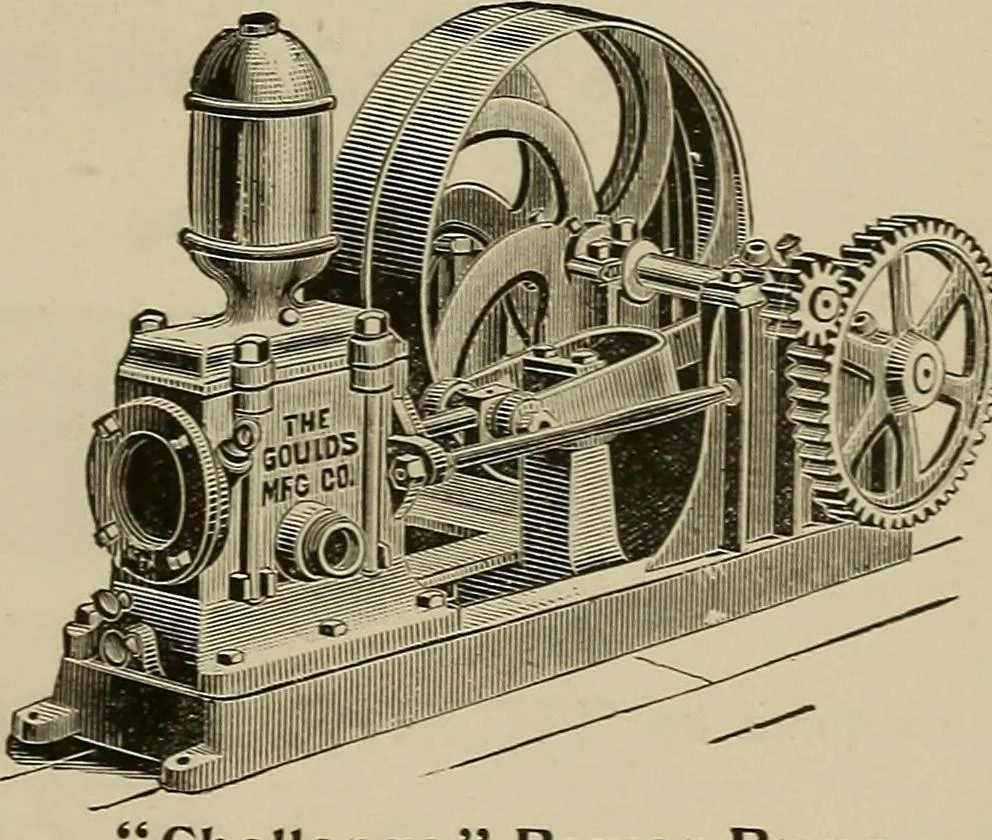 An illustration from The mechanical index, 1904. A complete index to the names and addresses of all manufacturers in the United States of mechanical appliances, machinery and tools operated by steam, electricity, water, hand or foot power, 1904, leaf 1048