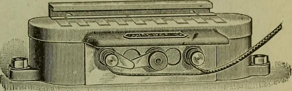 An illustration from The mechanical index, 1904. A complete index to the names and addresses of all manufacturers in the United States of mechanical appliances, machinery and tools operated by steam, electricity, water, hand or foot power, 1904, leaf 12