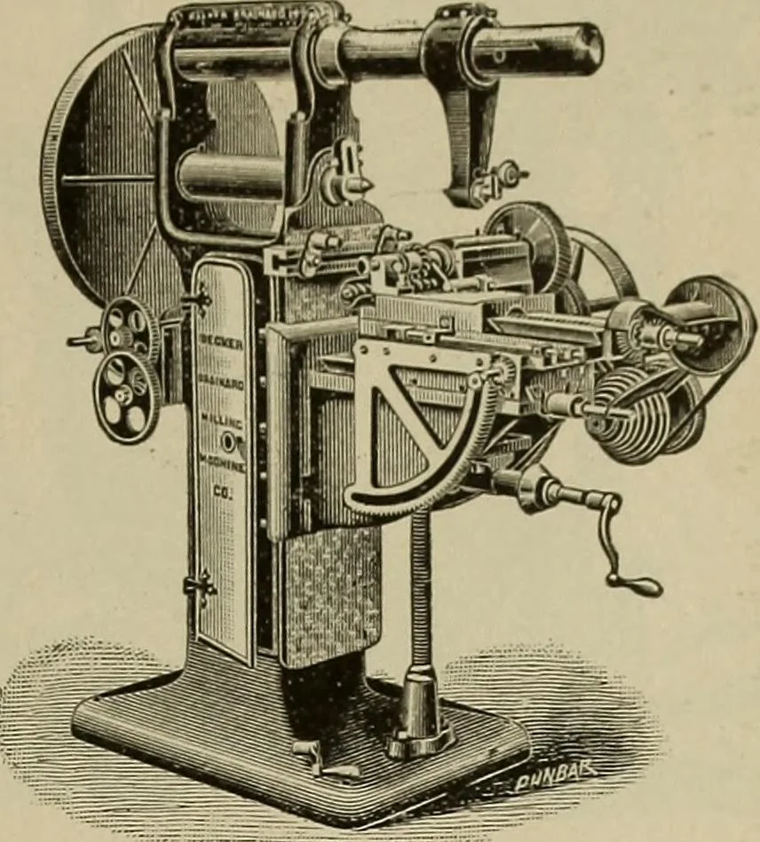 An illustration from The mechanical index, 1904. A complete index to the names and addresses of all manufacturers in the United States of mechanical appliances, machinery and tools operated by steam, electricity, water, hand or foot power, 1904, leaf 962