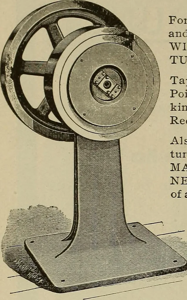 An illustration from The mechanical index, 1904. A complete index to the names and addresses of all manufacturers in the United States of mechanical appliances, machinery and tools operated by steam, electricity, water, hand or foot power, 1904, leaf 971