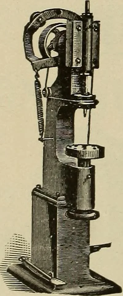 An illustration from The mechanical index, 1904. A complete index to the names and addresses of all manufacturers in the United States of mechanical appliances, machinery and tools operated by steam, electricity, water, hand or foot power, 1904, leaf 975
