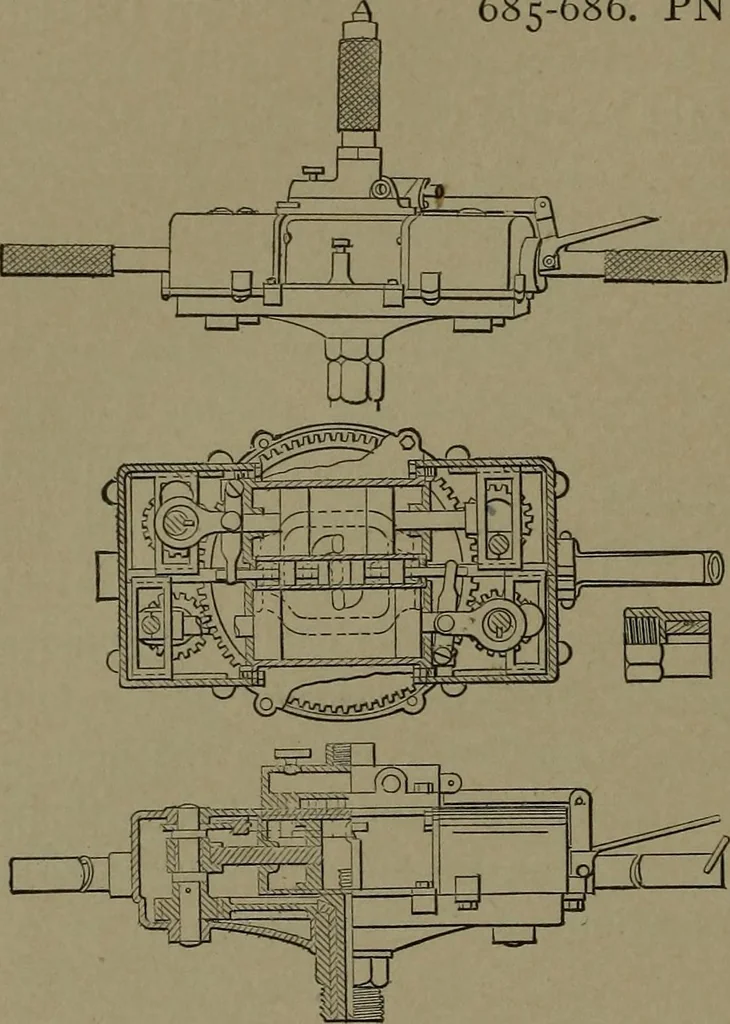 An illustration from Mechanical movements, powers and devices, 1907, leaf 195