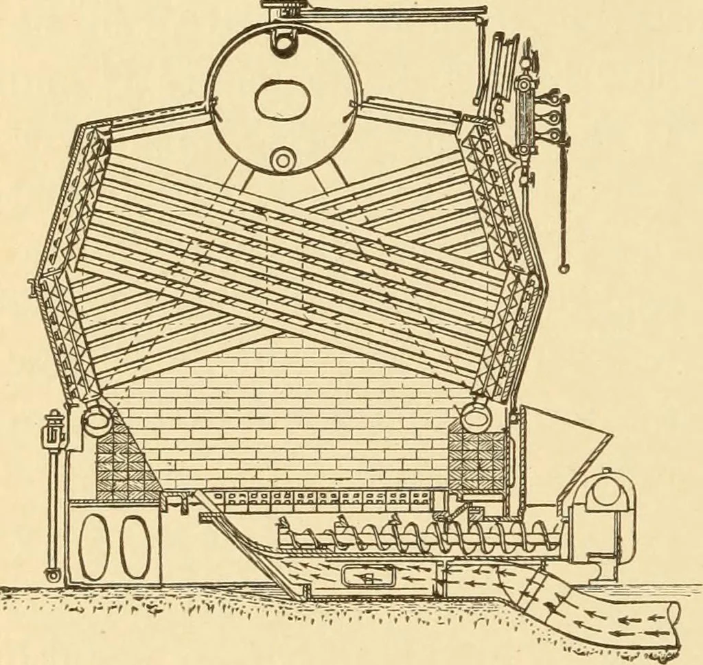 An illustration from Mechanical movements, powers and devices; a treatise describing mechanical movements and devices used in constructive and operative machinery and the mechanical arts, being practically a mechanical dictionary, commencing with a rudimentary description of the early known mechanical powers and detailing the various motions, appliances and inventions used in the mechanical arts to the present time, including a chapter on straight line movements, by Gardner D. Hiscox, 1914, leaf 113