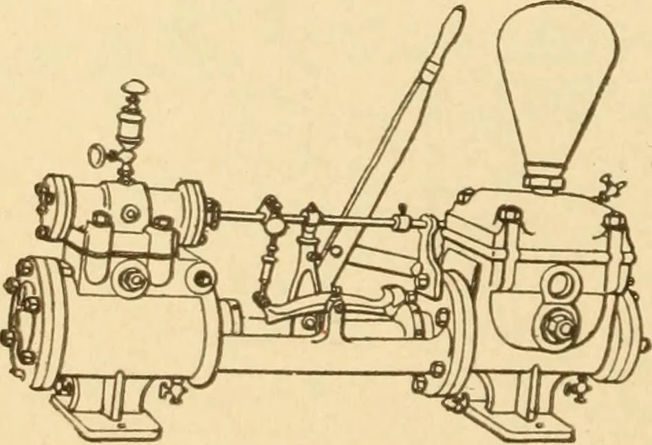 An illustration from Mechanical movements, powers and devices; a treatise describing mechanical movements and devices used in constructive and operative machinery and the mechanical arts, being practically a mechanical dictionary, commencing with a rudimentary description of the early known mechanical powers and detailing the various motions, appliances and inventions used in the mechanical arts to the present time, including a chapter on straight line movements, by Gardner D. Hiscox, 1914, leaf 119