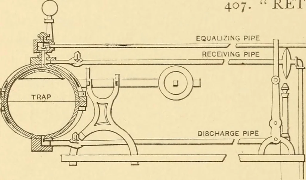 An illustration from Mechanical movements, powers and devices; a treatise describing mechanical movements and devices used in constructive and operative machinery and the mechanical arts, being practically a mechanical dictionary, commencing with a rudimentary description of the early known mechanical powers and detailing the various motions, appliances and inventions used in the mechanical arts to the present time, including a chapter on straight line movements, by Gardner D. Hiscox, 1914, leaf 123