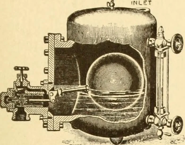 An illustration from Mechanical movements, powers and devices; a treatise describing mechanical movements and devices used in constructive and operative machinery and the mechanical arts, being practically a mechanical dictionary, commencing with a rudimentary description of the early known mechanical powers and detailing the various motions, appliances and inventions used in the mechanical arts to the present time, including a chapter on straight line movements, by Gardner D. Hiscox, 1914, leaf 124