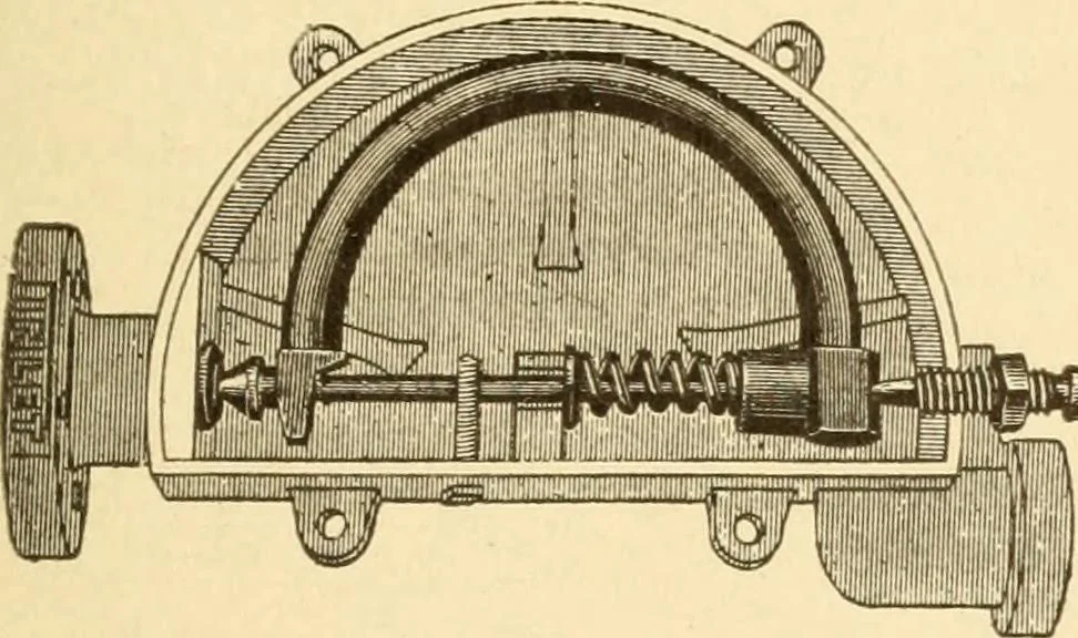 An illustration from Mechanical movements, powers and devices; a treatise describing mechanical movements and devices used in constructive and operative machinery and the mechanical arts, being practically a mechanical dictionary, commencing with a rudimentary description of the early known mechanical powers and detailing the various motions, appliances and inventions used in the mechanical arts to the present time, including a chapter on straight line movements, by Gardner D. Hiscox, 1914, leaf 124