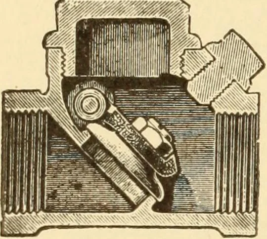 An illustration from Mechanical movements, powers and devices; a treatise describing mechanical movements and devices used in constructive and operative machinery and the mechanical arts, being practically a mechanical dictionary, commencing with a rudimentary description of the early known mechanical powers and detailing the various motions, appliances and inventions used in the mechanical arts to the present time, including a chapter on straight line movements, by Gardner D. Hiscox, 1914, leaf 125