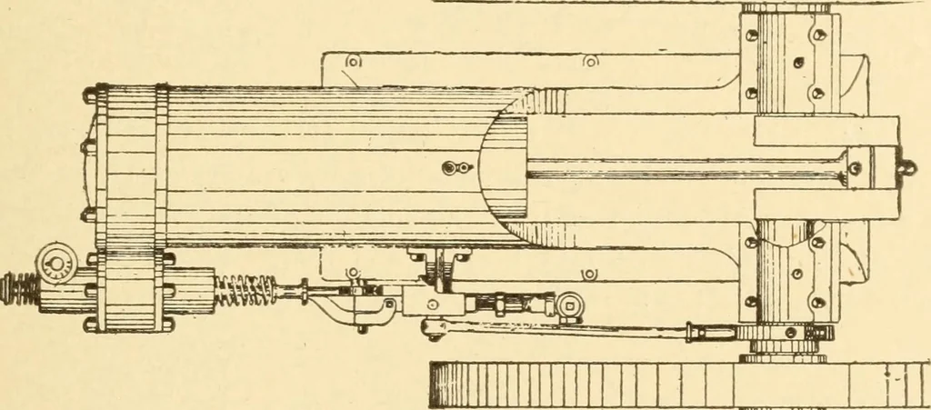 An illustration from Mechanical movements, powers and devices; a treatise describing mechanical movements and devices used in constructive and operative machinery and the mechanical arts, being practically a mechanical dictionary, commencing with a rudimentary description of the early known mechanical powers and detailing the various motions, appliances and inventions used in the mechanical arts to the present time, including a chapter on straight line movements, by Gardner D. Hiscox, 1914, leaf 128