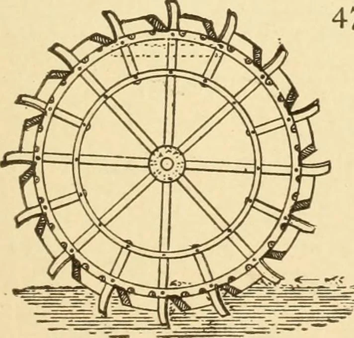 An illustration from Mechanical movements, powers and devices; a treatise describing mechanical movements and devices used in constructive and operative machinery and the mechanical arts, being practically a mechanical dictionary, commencing with a rudimentary description of the early known mechanical powers and detailing the various motions, appliances and inventions used in the mechanical arts to the present time, including a chapter on straight line movements, by Gardner D. Hiscox, 1914, leaf 144