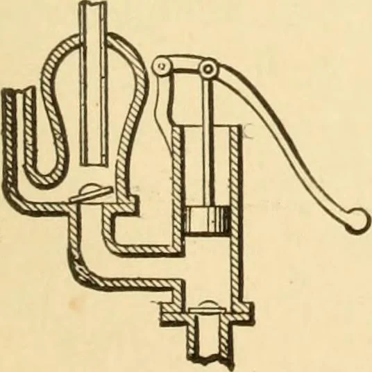 An illustration from Mechanical movements, powers and devices; a treatise describing mechanical movements and devices used in constructive and operative machinery and the mechanical arts, being practically a mechanical dictionary, commencing with a rudimentary description of the early known mechanical powers and detailing the various motions, appliances and inventions used in the mechanical arts to the present time, including a chapter on straight line movements, by Gardner D. Hiscox, 1914, leaf 152